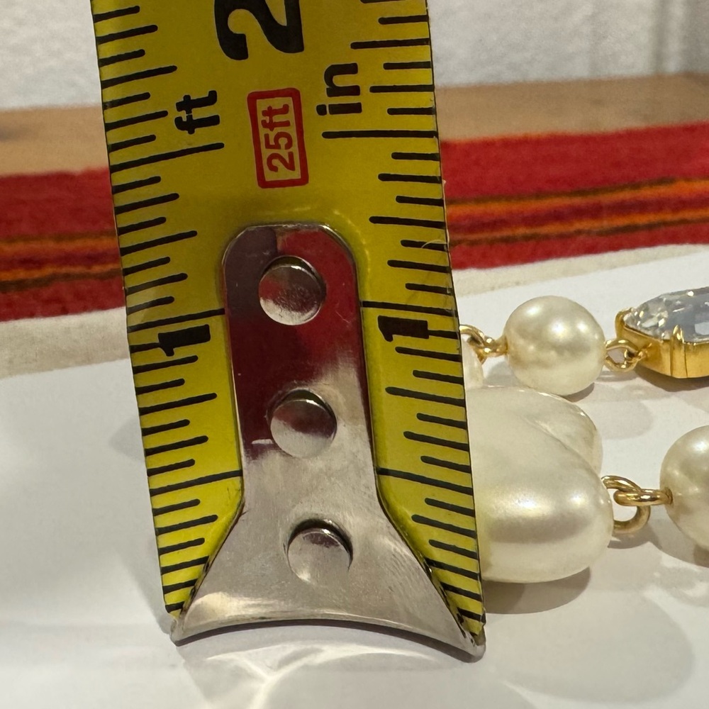 J. Crew Crystal-and-Pearl Heart Drop Earrings - Picture 13 of 13
